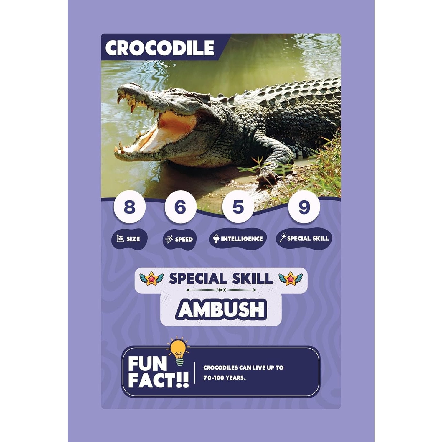 SPECTRA MOM Clash Cards - Animal Kingdom | 40 Play & Learn Theme Based Trump Cards | Unlimited Ways to Play | No Screen Fun | Family Games Night | Players 2-5 | Ages 4-99