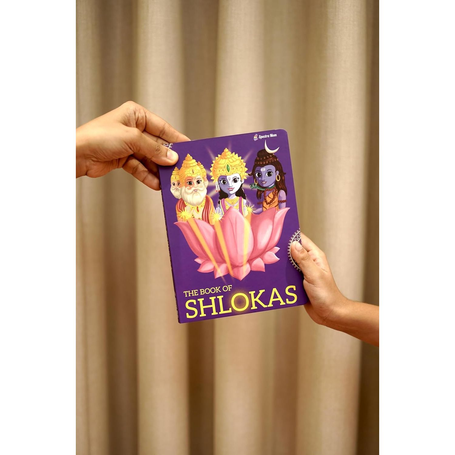 The Book of Shlokas | Compilation of 11 Shlokas & Mantras from Hindu Scriptures | Board Book | Made for all Ages 0-99 |