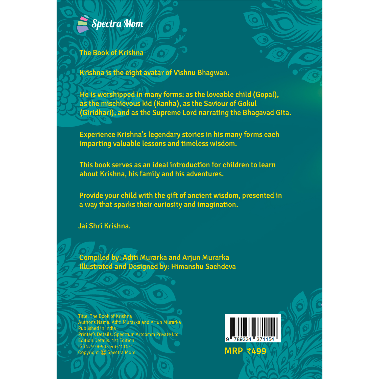 The Book of Krishna | Stories and Adventures of Lord Krishna | Board Book | Made for all Ages 0-99 |