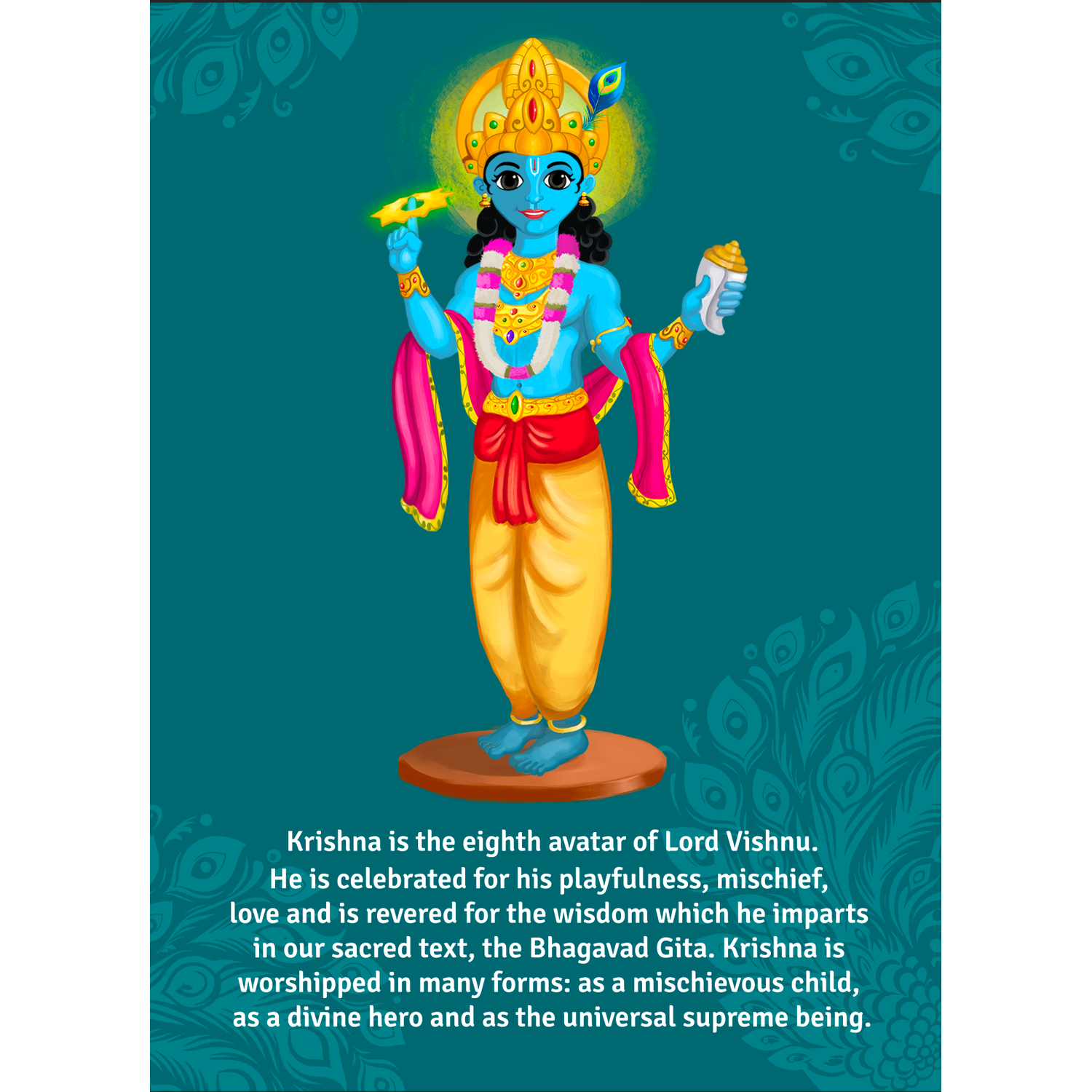 The Book of Krishna | Stories and Adventures of Lord Krishna | Board Book | Made for all Ages 0-99 |
