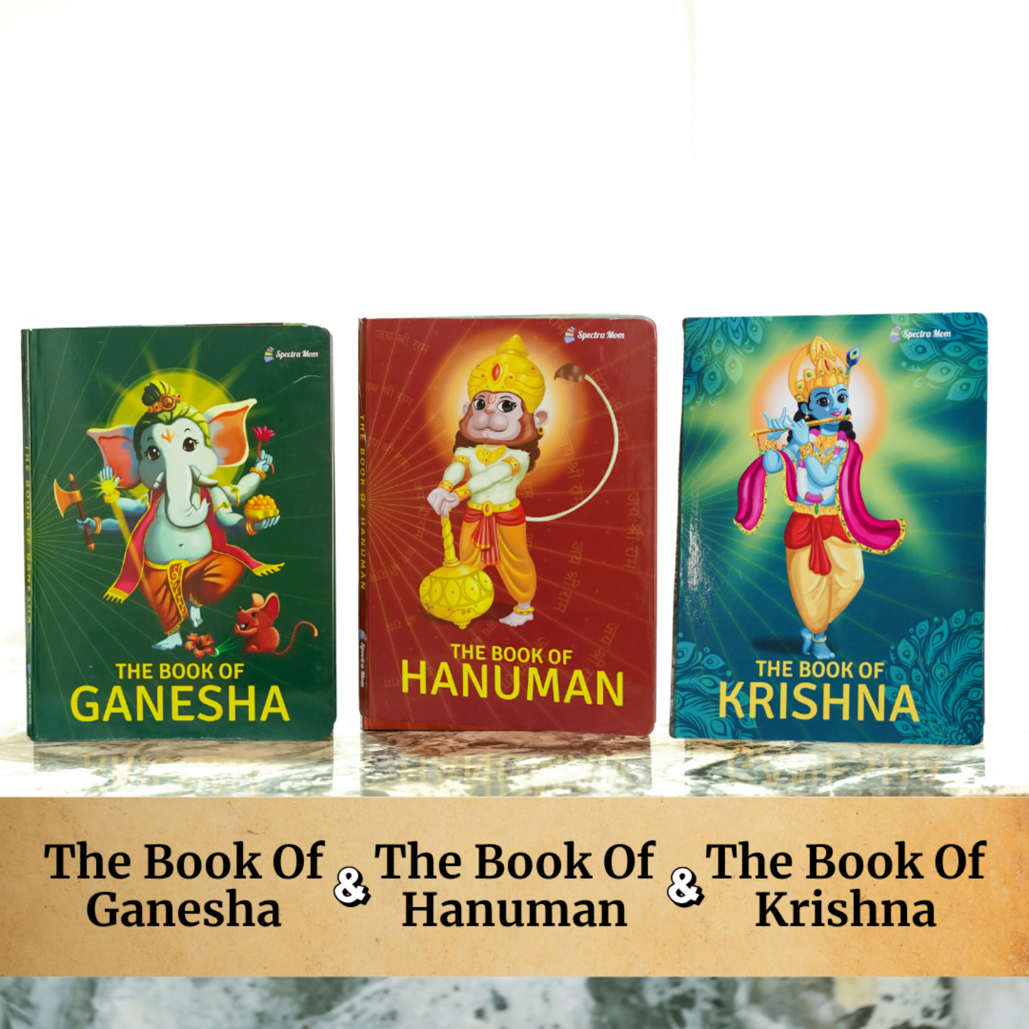 The Book of Gods Set | 3-in-1 Mythology Collection for Kids | Storybooks of Ganesha & Hanuman + Krishna | Indian Culture, Values & Moral Lessons for Children