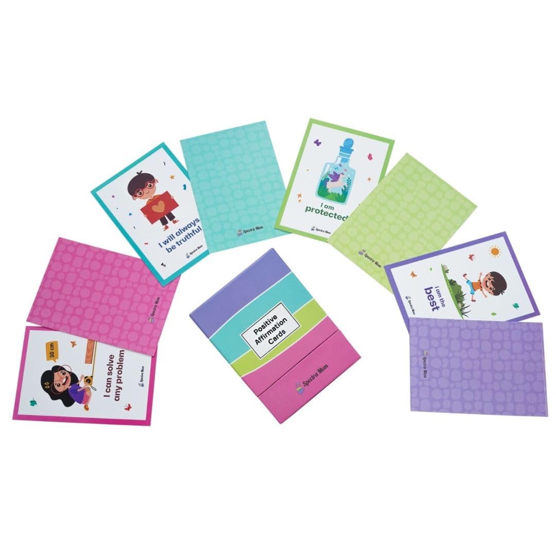 Positive Affirmation Cards for Kids | Set of 40 Cards | Vibrant & Attractive Design | Durable Box Packing | Ages 0-99 | Positive Affirmations for Motivation, Self Confidence & Emotional Resilience