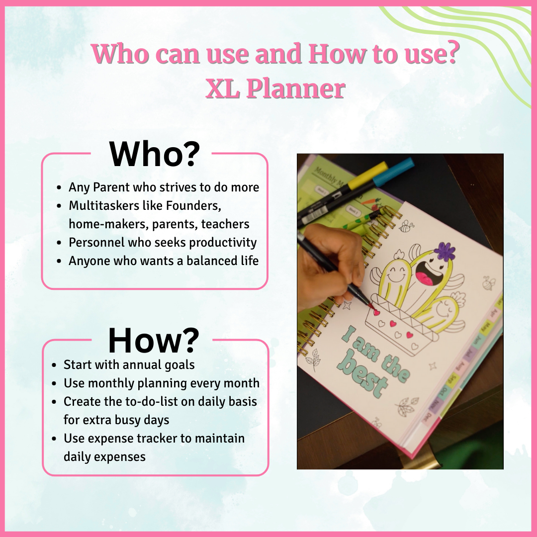 The Growth Set | The Little Big Planner & Positive Affirmation Cards for Kids | Daily Planning, Gratitude Journal, Emotional Check-ins & Confidence Building for Children
