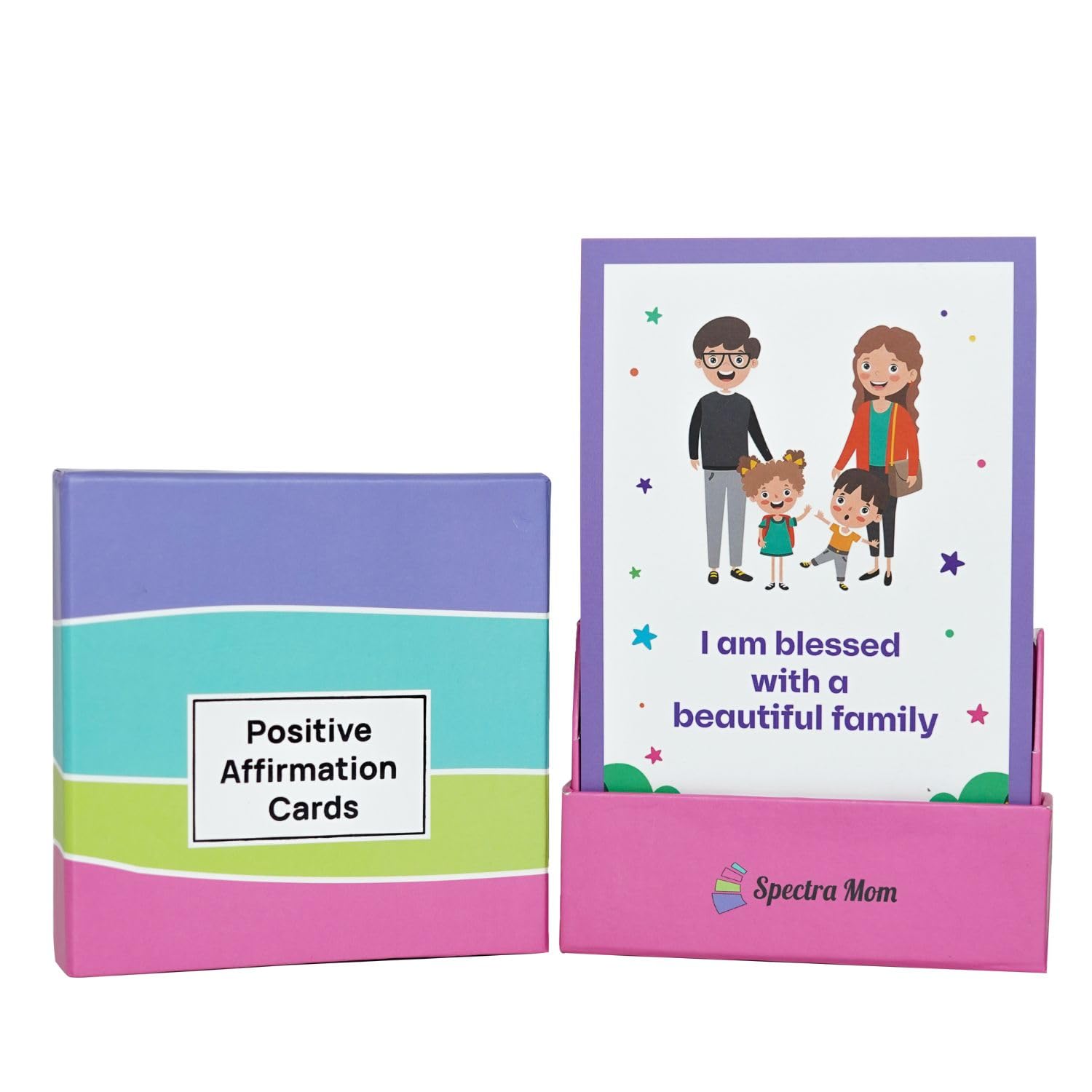 Positive Affirmation Cards for Kids | Set of 40 Cards | Vibrant & Attractive Design | Durable Box Packing | Ages 0-99 | Positive Affirmations for Motivation, Self Confidence & Emotional Resilience