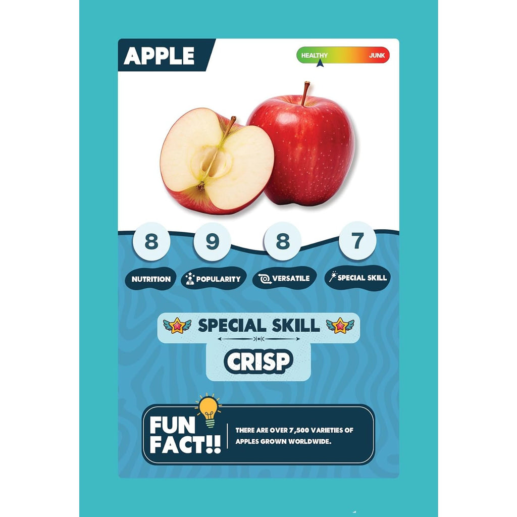 Clash Cards - Food | 40 Play & Learn Theme Based Trump Cards | Unlimited Ways to Play | No Screen Fun | Family Games Night | Players 2-5 | Ages 4-99