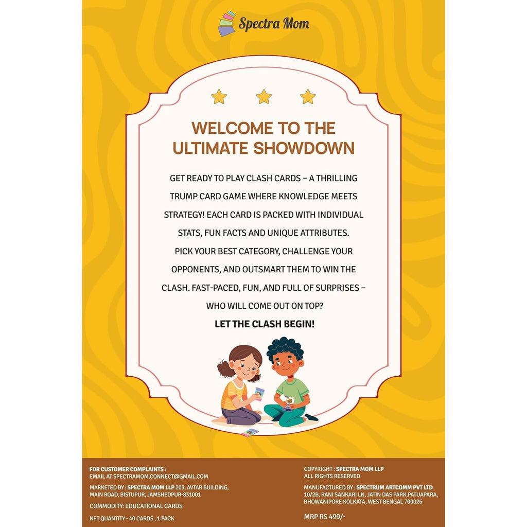 Clash Cards - Food | 40 Play & Learn Theme Based Trump Cards | Unlimited Ways to Play | No Screen Fun | Family Games Night | Players 2-5 | Ages 4-99