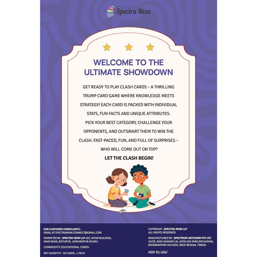 Clash Cards - Space | 40 Play & Learn Theme Based Trump Cards | Unlimited Ways to Play | No Screen Fun | Family Games Night | Players 2-5 | Ages 4-99