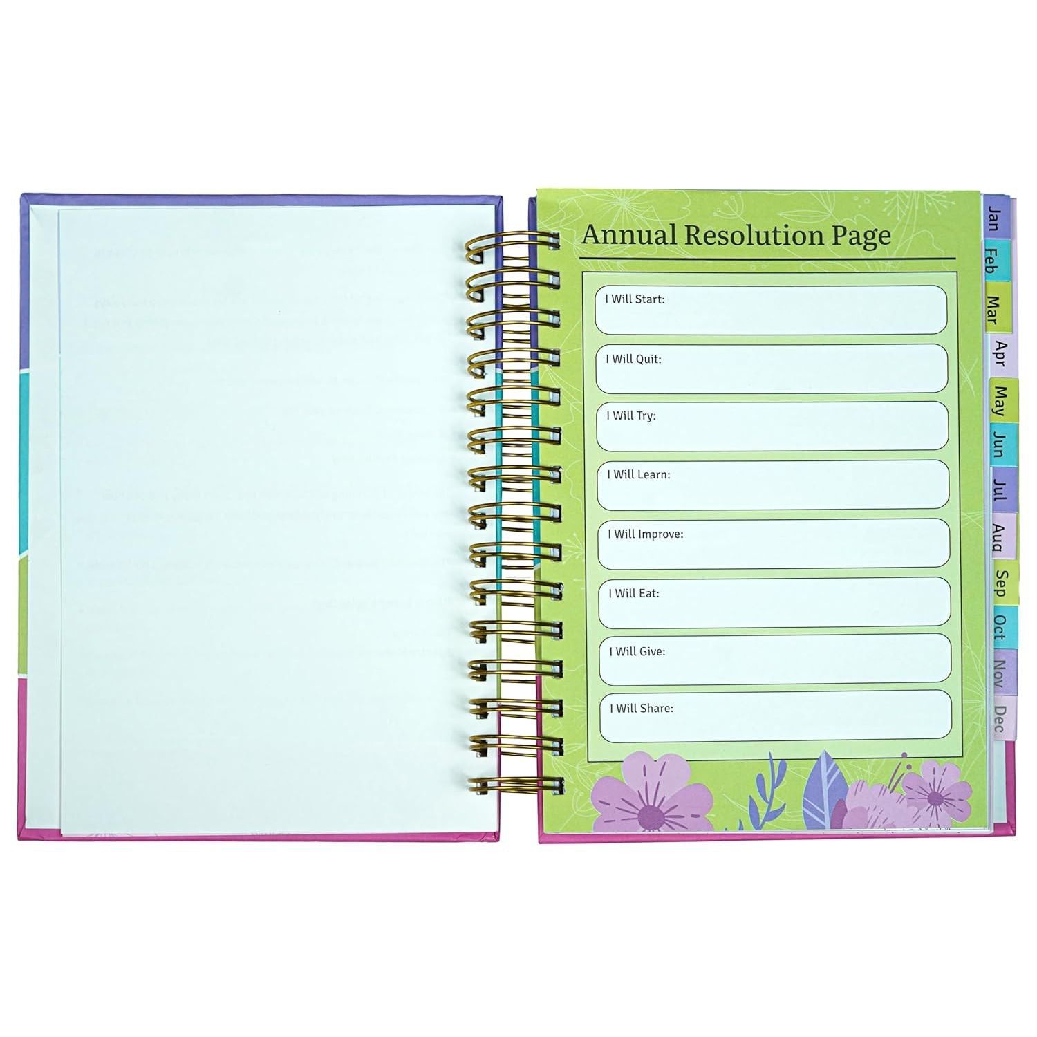 Spectra Planner XL | The Ultimate Annual Planner | Undated | A5 | Hard  Bound Wiro | 90 GSM | 288 Pages | Zen Pages | Habit Tracker| Bucket List | Expense Tracker | Meal Planning | Financial Planning I Resolutions I Gratitude | Journal