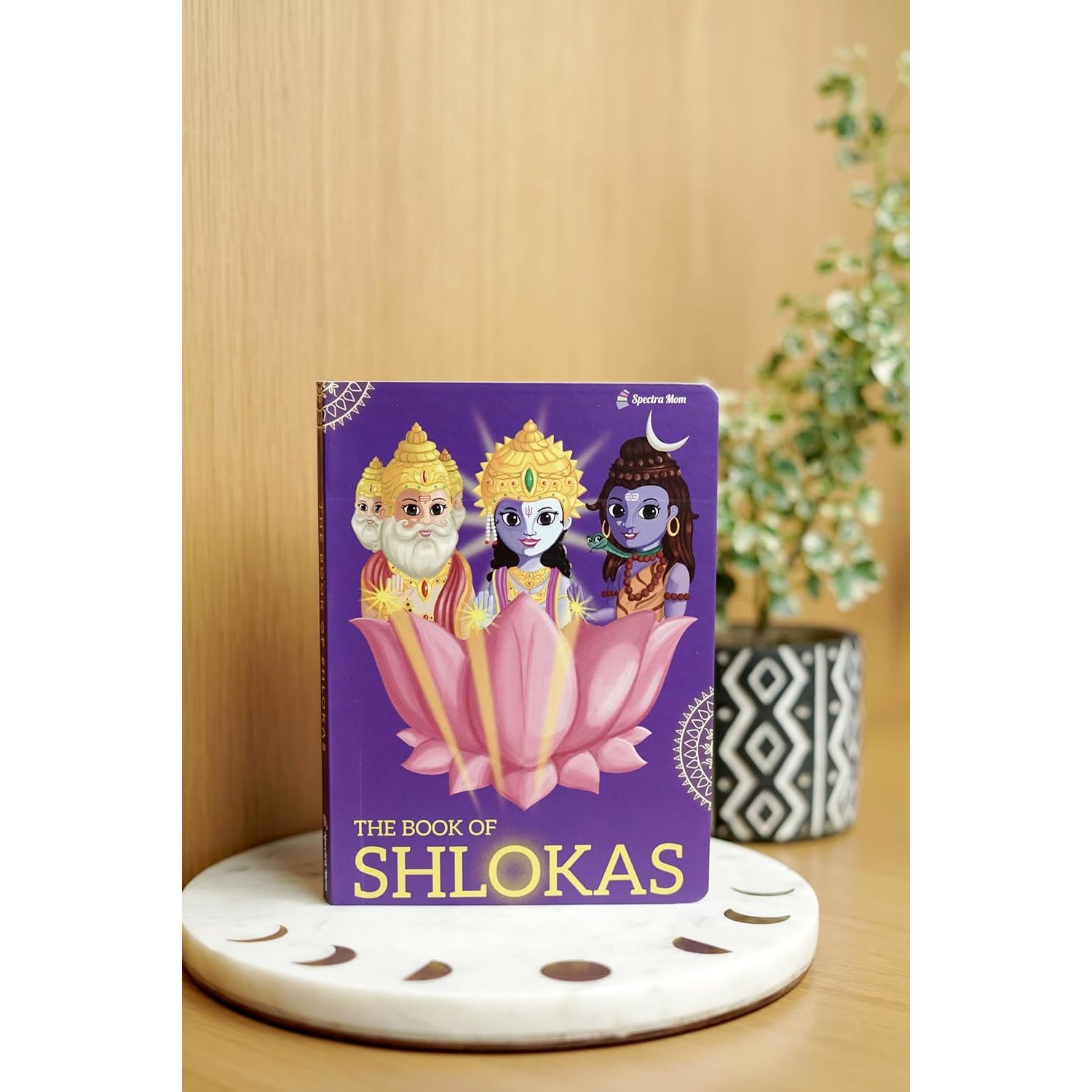 The Book of Shlokas | Compilation of 11 Shlokas & Mantras from Hindu Scriptures | Board Book | Made for all Ages 0-99 |