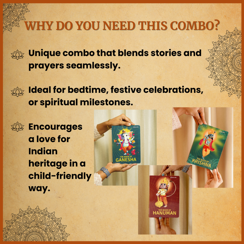 The Book of Gods Set | 3-in-1 Mythology Collection for Kids | Storybooks of Ganesha & Hanuman + Krishna | Indian Culture, Values & Moral Lessons for Children