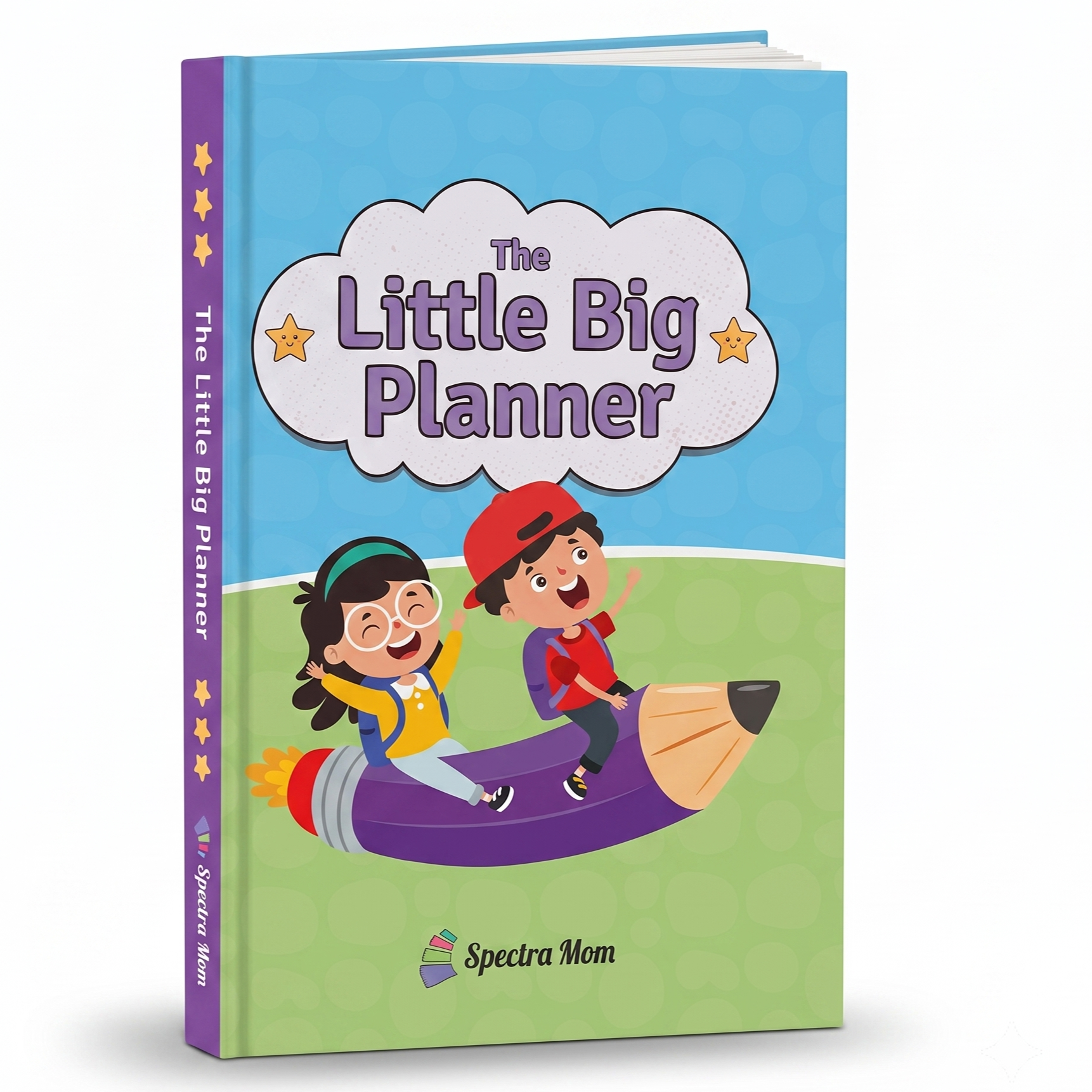 The Little Big Planner - The Ultimate Planner for Kids | For Ages 3-5 (Parental Use) | For Ages 6-8 (Collaborative Use) | For Ages 9-12 (Independent Use) | Practice Gratitude & Mindfulness | Daily Journal | Size A5 | Hard Cover | Flat Lay Design | 90 GSM