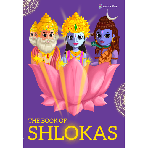 The Book of Shlokas | Compilation of 11 Shlokas & Mantras from Hindu Scriptures | Board Book | Made for all Ages 0-99 |
