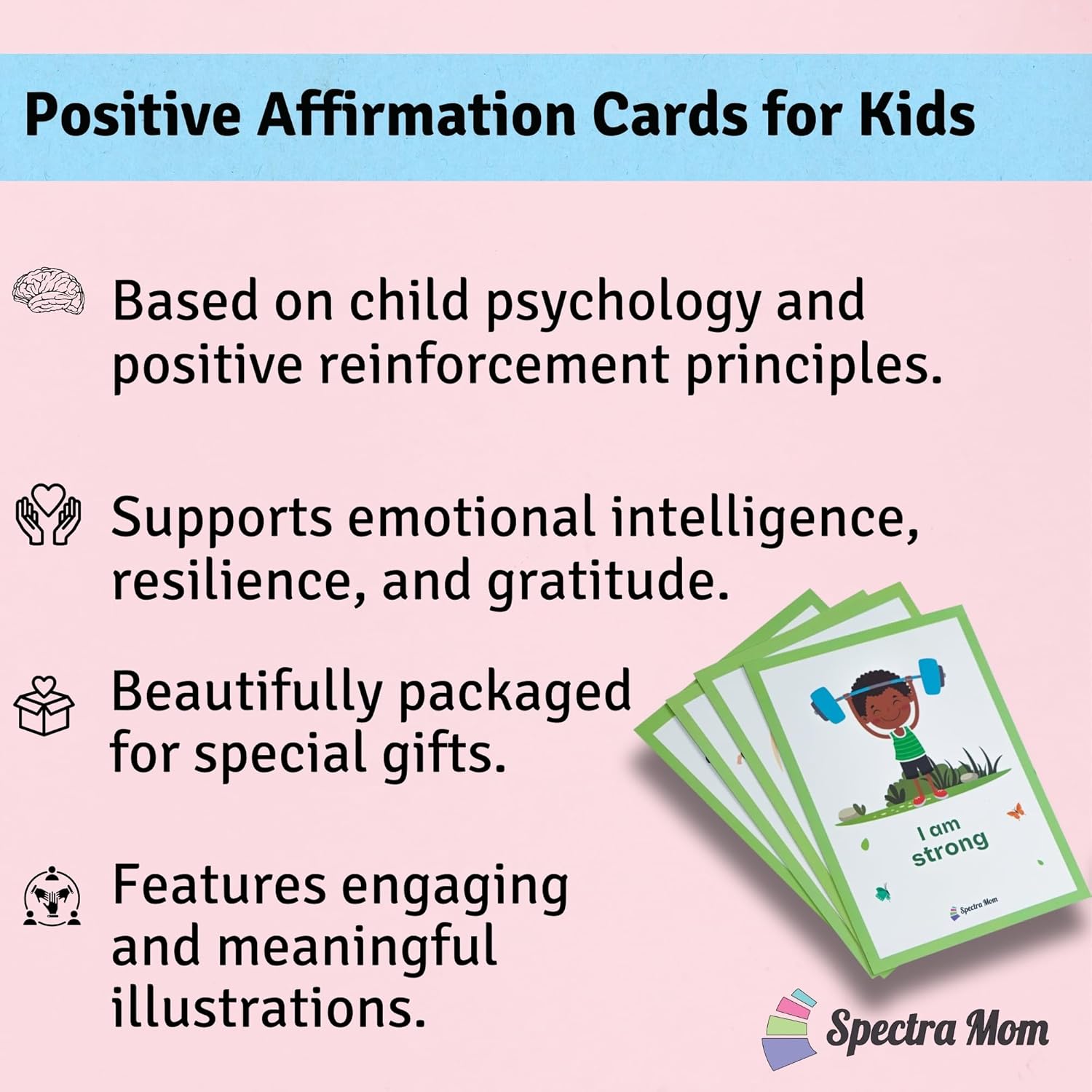 Affirmation Cards Combo Pack (Parenting & Positive Affirations) | Pack of 2 | Sets of 40 Vibrant Cards each | Inspiring Affirmations for Motivation, Self - Love, Confidence, & Emotional Well - Being - Spectra Mom