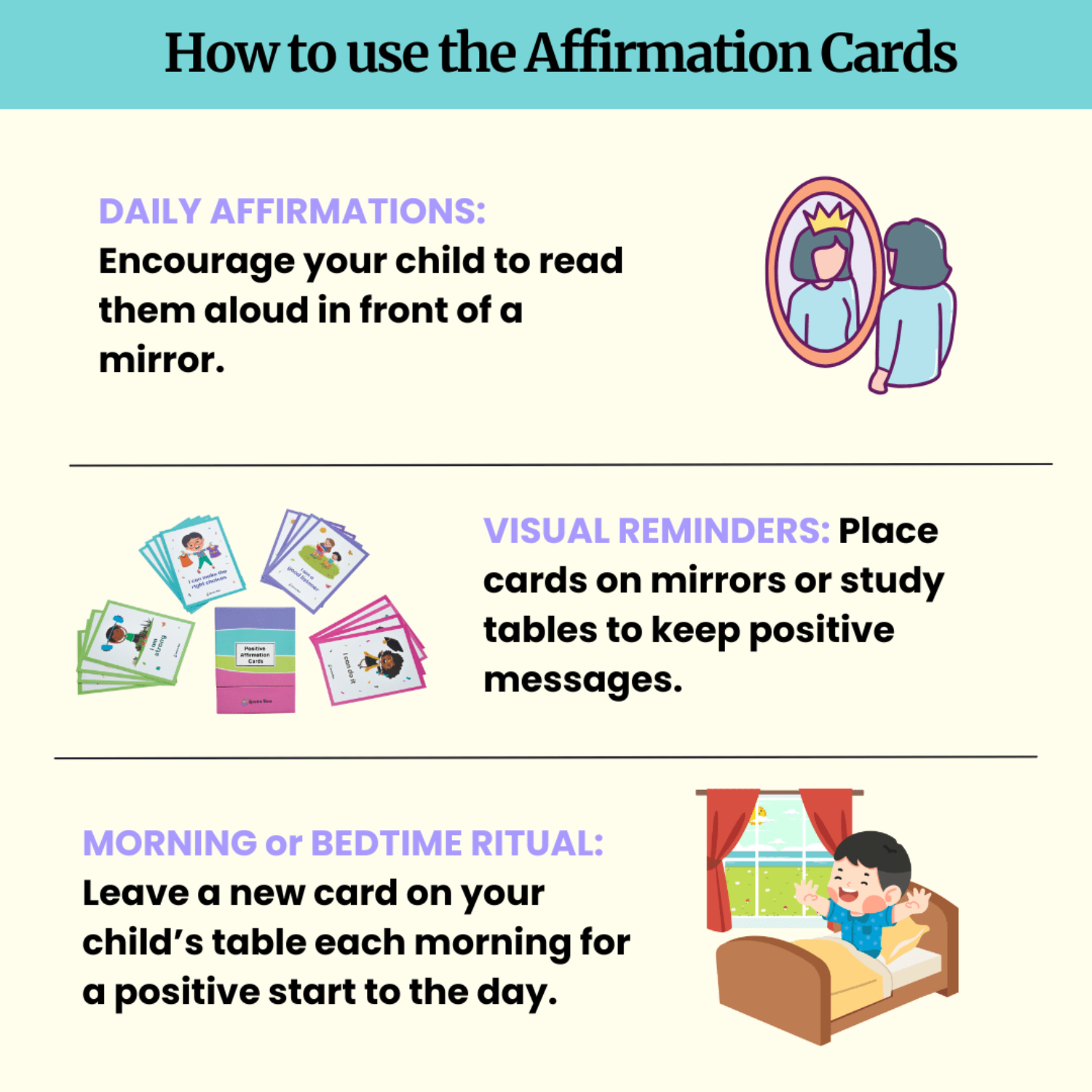 Affirmation Cards Set (Parenting & Positive Affirations) | Pack of 2 | Sets of 40 Vibrant Cards each | Inspiring Affirmations for Motivation, Self - Love, Confidence, & Emotional Well - Being - Spectra Mom