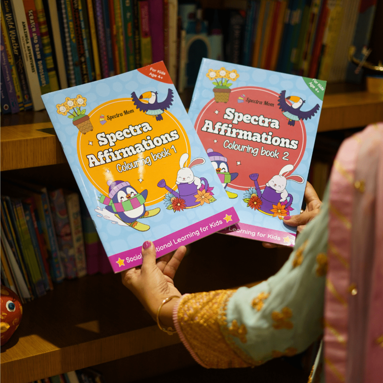 Affirmation Colouring Book Set | Spectra Affirmations Colouring Books Book 1 & Book 2 | Set of 2 Books | for Kids 4+ | Gift Set for Kids - Spectra Mom