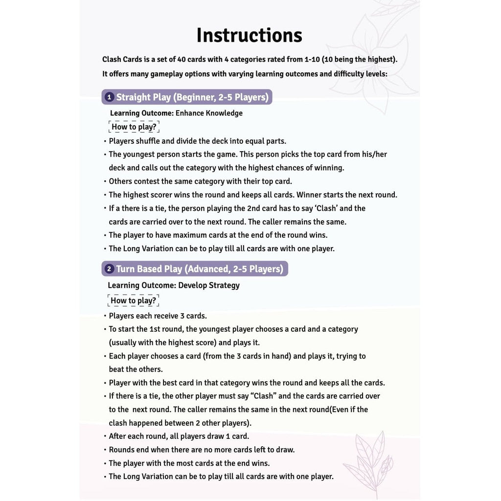 Clash Cards - Food | 40 Play & Learn Theme Based Trump Cards | Unlimited Ways to Play | No Screen Fun | Family Games Night | Players 2 - 5 | Ages 4 - 99 - Spectra Mom