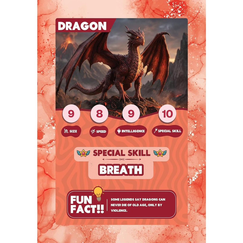 Clash Cards - Legendary Animals | 40 Play & Learn Theme Based Trump Cards | Unlimited Ways to Play | No Screen Fun | Family Games Night | Players 2 - 5 | Ages 4 - 99 - Spectra Mom