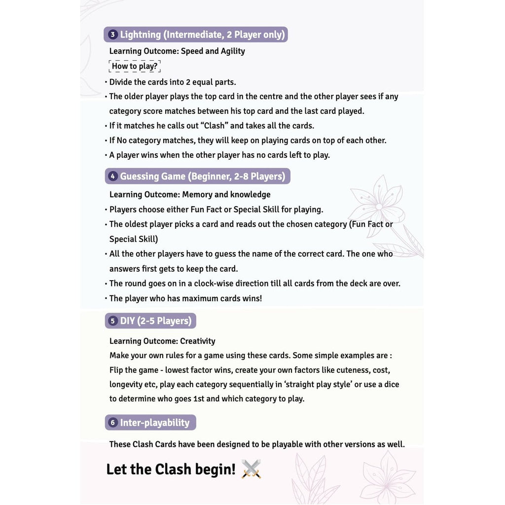 Clash Cards - Legendary Animals | 40 Play & Learn Theme Based Trump Cards | Unlimited Ways to Play | No Screen Fun | Family Games Night | Players 2 - 5 | Ages 4 - 99 - Spectra Mom