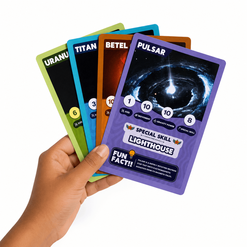 Clash Cards - Space | 40 Play & Learn Theme Based Trump Cards | Unlimited Ways to Play | No Screen Fun | Family Games Night | Players 2-5 | Ages 4-99 - Spectra Mom