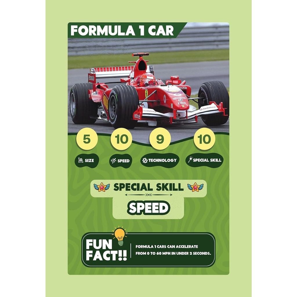 Clash Cards - Vehicles | 40 Play & Learn Theme Based Trump Cards | Unlimited Ways to Play | No Screen Fun | Family Games Night | Players 2 - 5 | Ages 4 - 99 - Spectra Mom