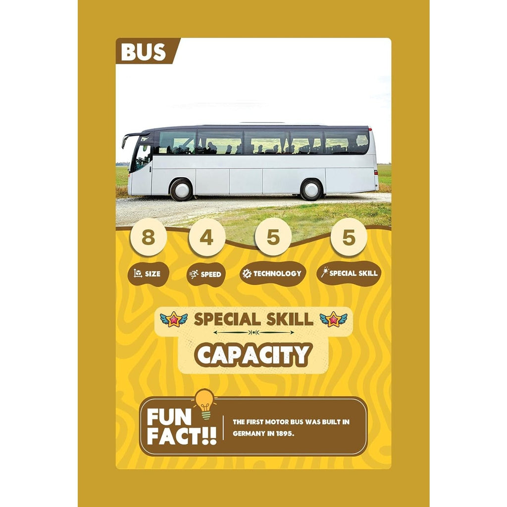 Clash Cards - Vehicles | 40 Play & Learn Theme Based Trump Cards | Unlimited Ways to Play | No Screen Fun | Family Games Night | Players 2 - 5 | Ages 4 - 99 - Spectra Mom