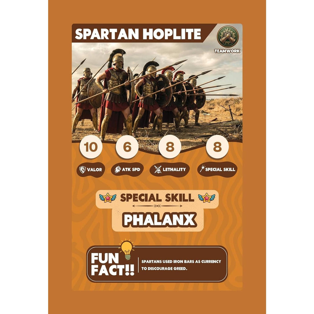 Clash Cards - Warriors | 40 Play & Learn Theme Based Trump Cards | Unlimited Ways to Play | No Screen Fun | Family Games Night | Players 2 - 5 | Ages 4 - 99 (Copy) - Spectra Mom