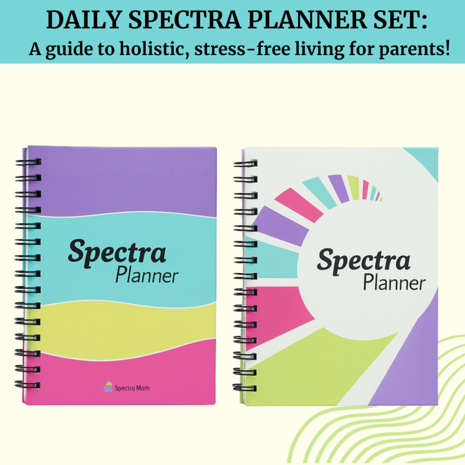 Daily Planner Set (Focus & Balance) | Undated A5 Daily Planners | 90 GSM, 186 Pages Each | Zen Pages, Expense Tracker, Doodle Sheets, To - Do Lists, Gratitude Journal | Pack of 2 - Spectra Mom