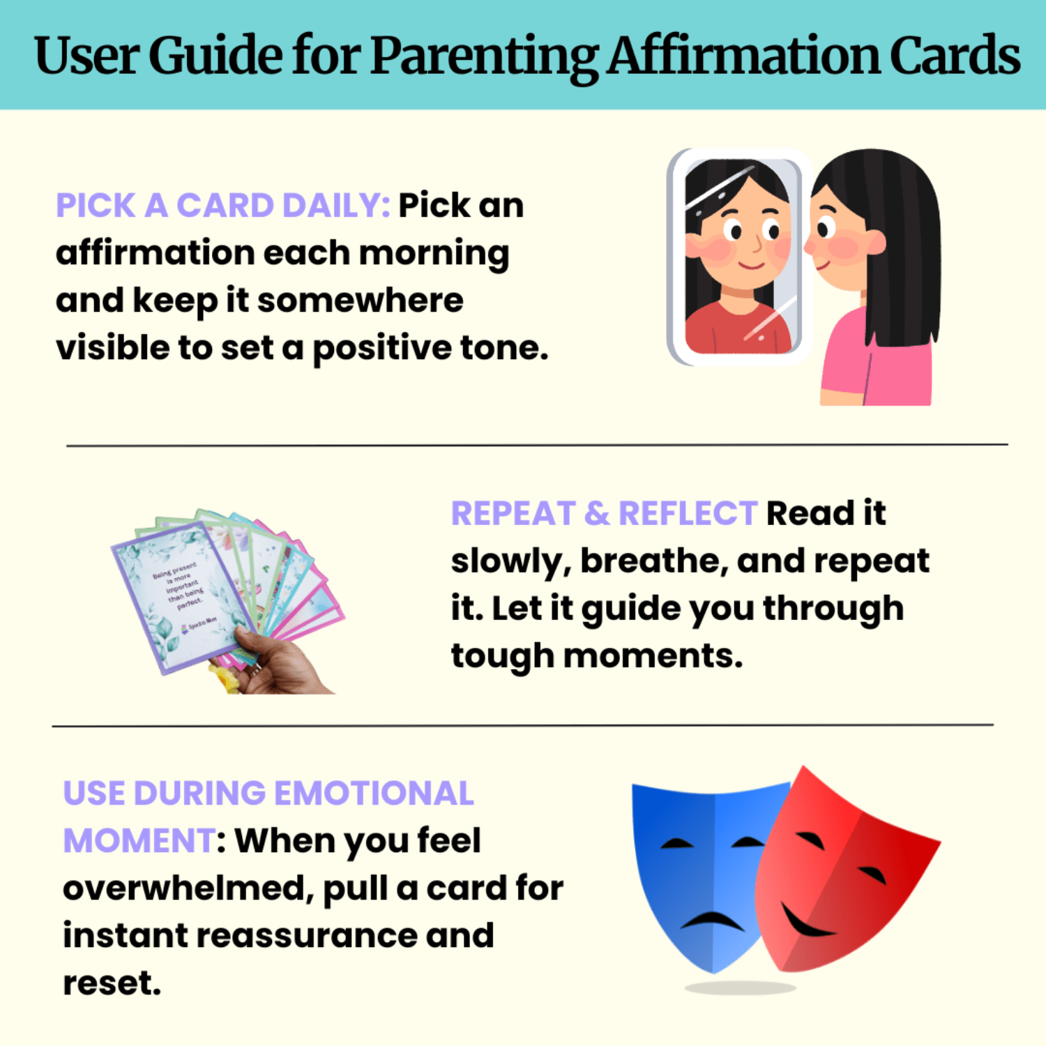 Mom Growth Set | Spectra Planner XL + Parenting Affirmation Cards | Daily Planner & Mindfulness Combo for Moms | Boost Productivity, Confidence & Positive Parenting | Perfect Gift for Mothers - Spectra Mom