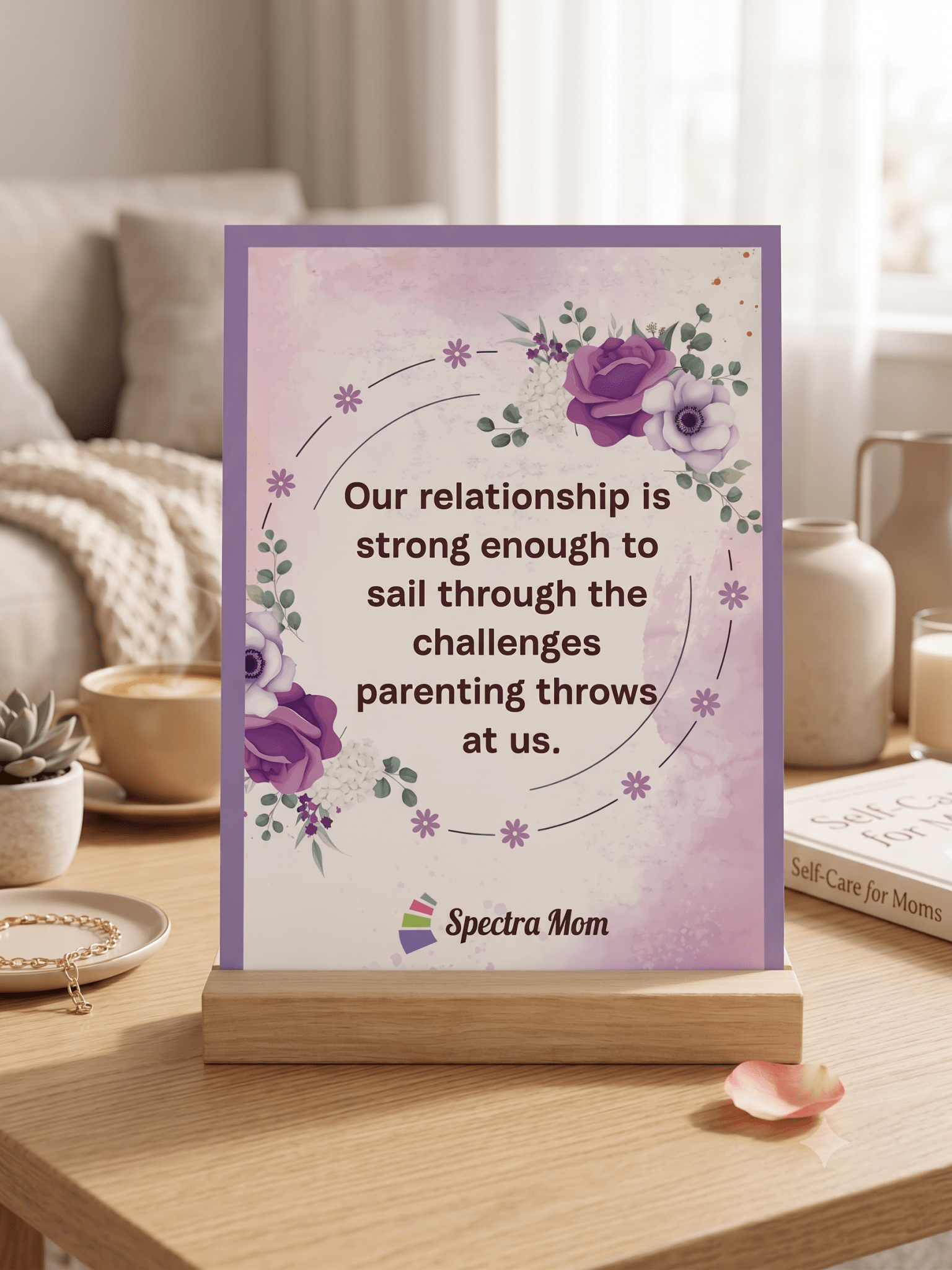 Parenting Affirmation Cards | Set of 40 Cards | Vibrant & Attractive Design | Durable Box Packing | Designed for Parents | Positive Affirmations for Motivation, Self Love & Emotional Well Being - Spectra Mom