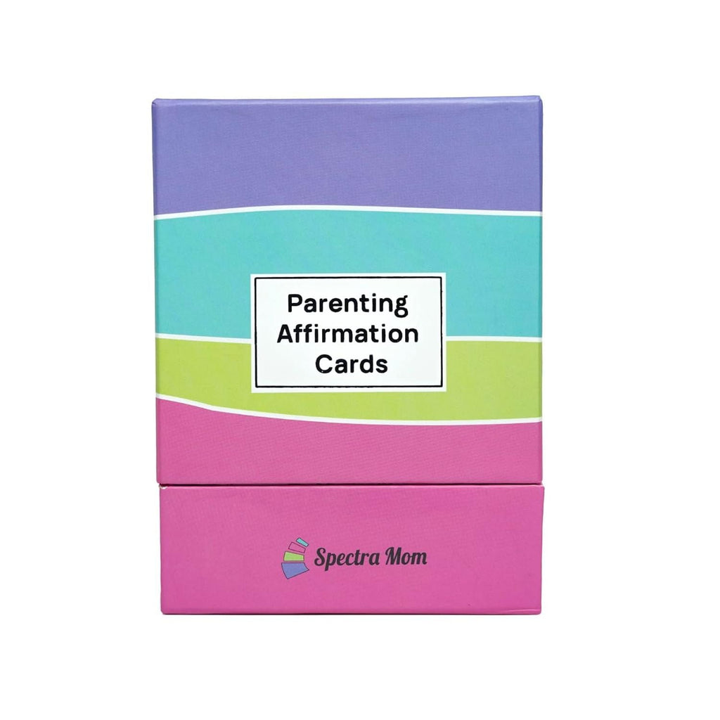 Parenting Affirmation Cards | Set of 40 Cards | Vibrant & Attractive Design | Durable Box Packing | Designed for Parents | Positive Affirmations for Motivation, Self Love & Emotional Well Being - Spectra Mom