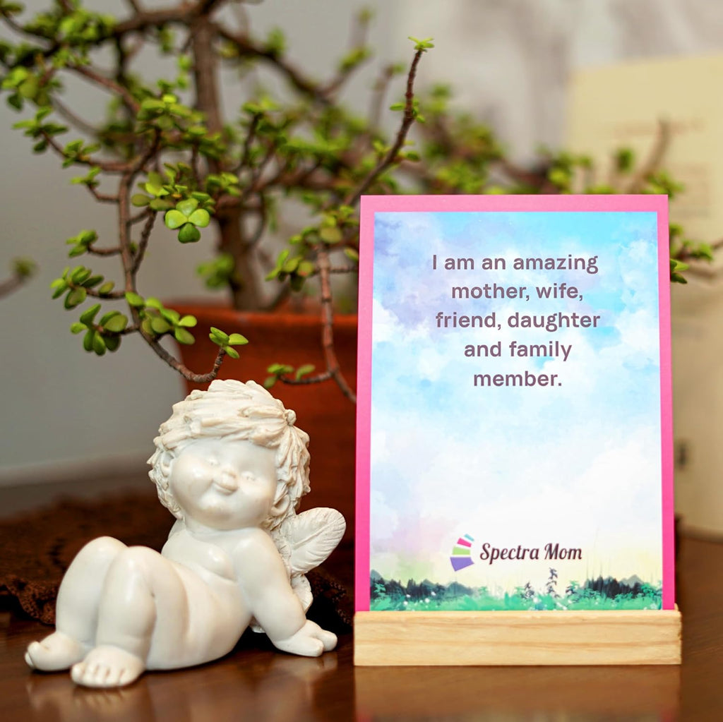 Parenting Affirmation Cards | Set of 40 Cards | Vibrant & Attractive Design | Durable Box Packing | Designed for Parents | Positive Affirmations for Motivation, Self Love & Emotional Well Being - Spectra Mom
