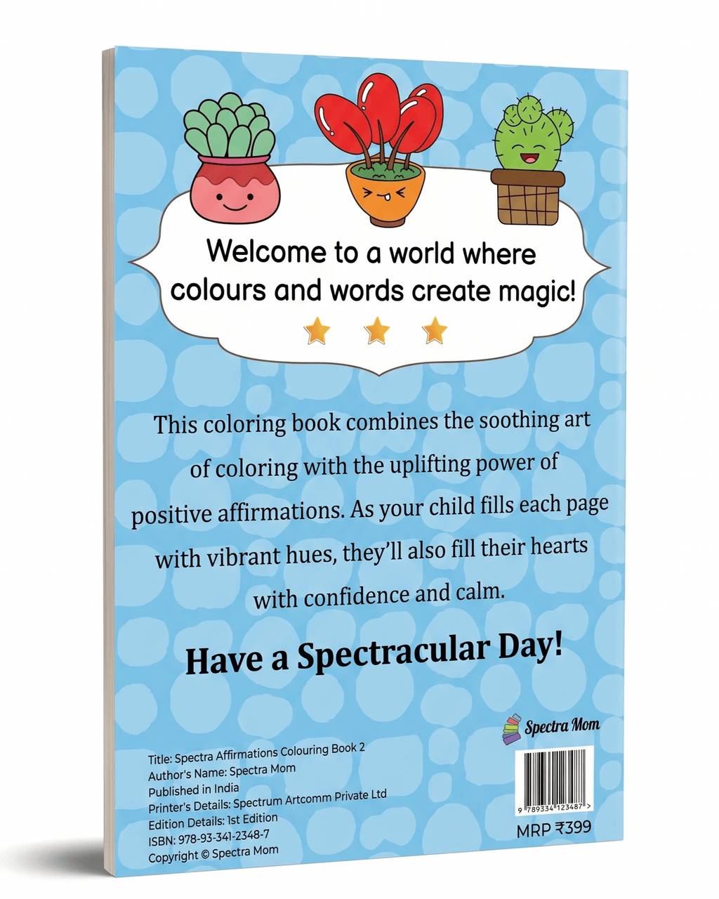 Spectra Affirmations Colouring Book 2 | for Kids 4+ | Vivid Illustrations | Affirmations for Motivation, Self Confidence & Emotional Resilience - Spectra Mom