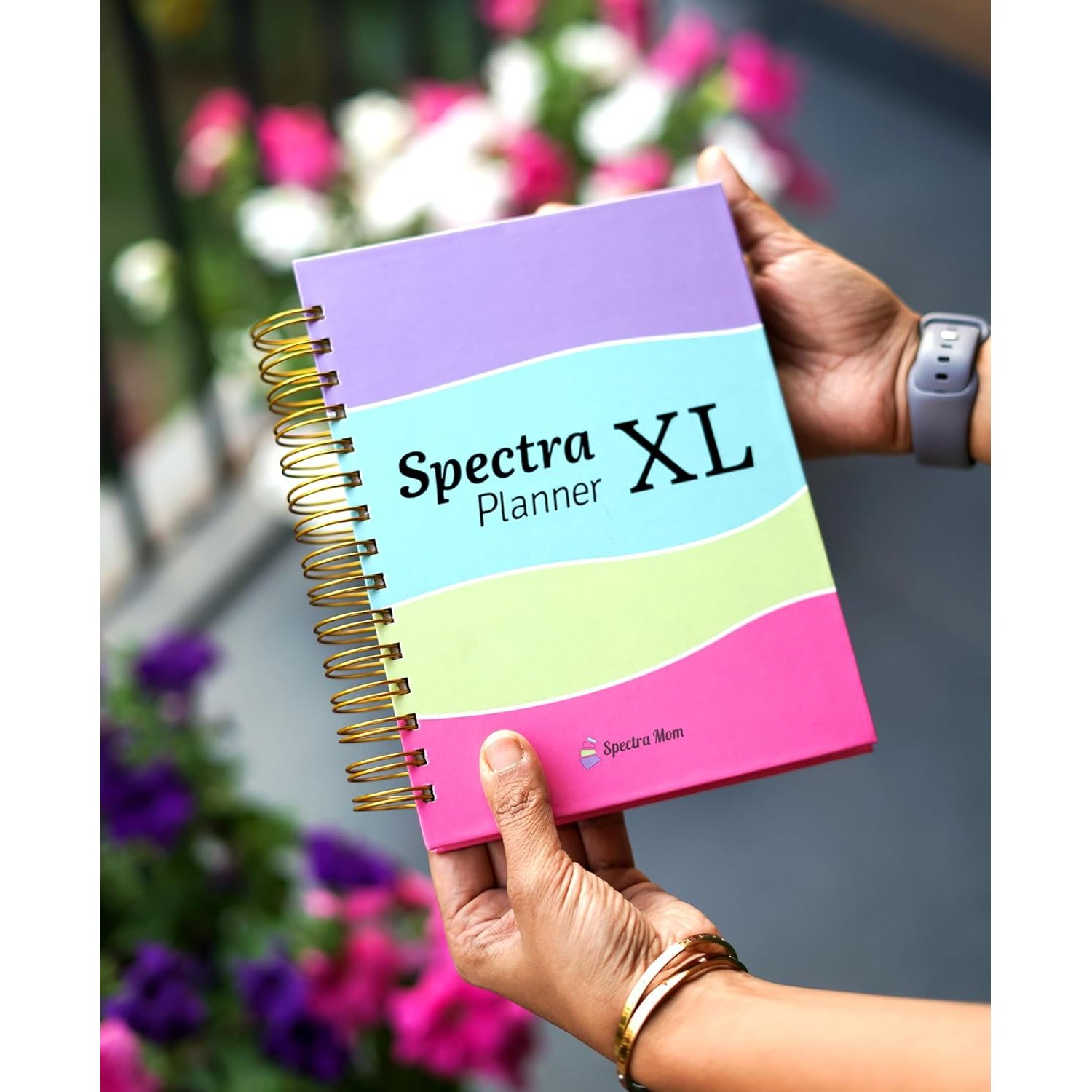Spectra Planner XL | The Ultimate Annual Planner | Undated | A5 | Hard Bound Wiro | 90 GSM | 288 Pages | Zen Pages | Habit Tracker| Bucket List | Expense Tracker | Meal Planning | Financial Planning I Resolutions I Gratitude | Journal - Spectra Mom