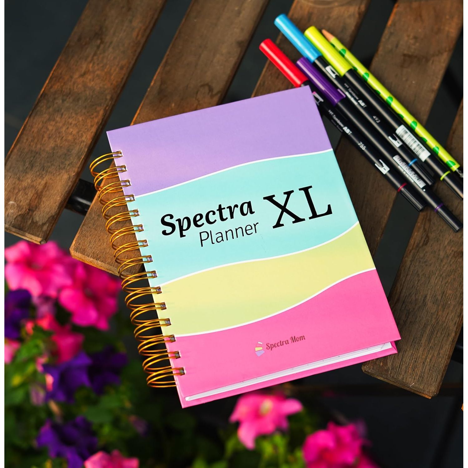 Spectra Planner XL | The Ultimate Annual Planner | Undated | A5 | Hard Bound Wiro | 90 GSM | 288 Pages | Zen Pages | Habit Tracker| Bucket List | Expense Tracker | Meal Planning | Financial Planning I Resolutions I Gratitude | Journal - Spectra Mom