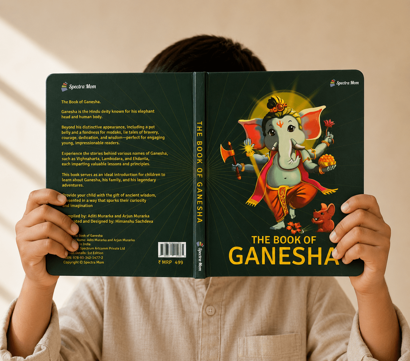 The Book of Ganesha | Stories and Trivia of Lord Ganesha | Board Book | Made for all Ages 0-99 | - Spectra Mom