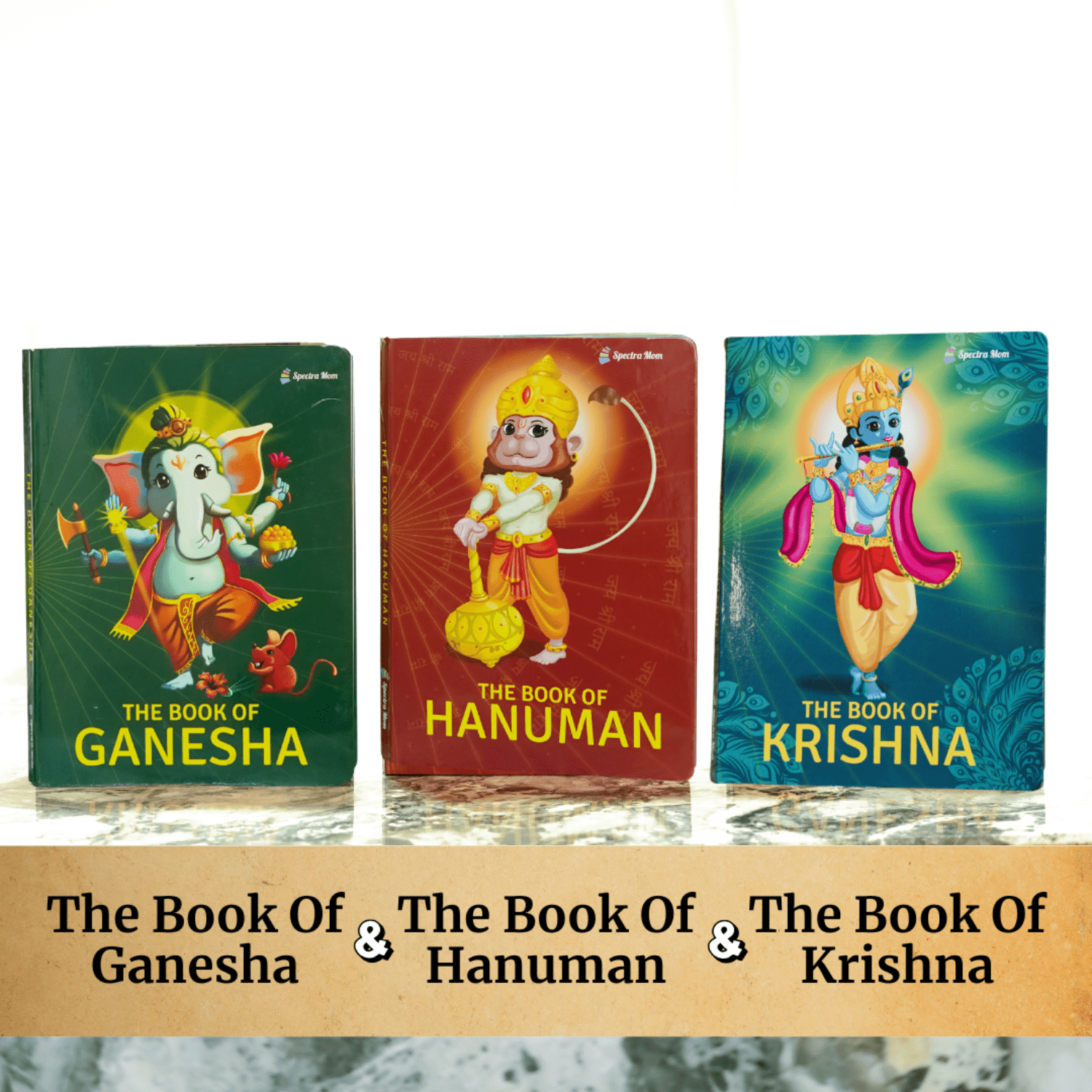 The Book of Gods Set | 3 - in - 1 Mythology Collection for Kids | Storybooks of Ganesha & Hanuman + Krishna | Indian Culture, Values & Moral Lessons for Children - Spectra Mom