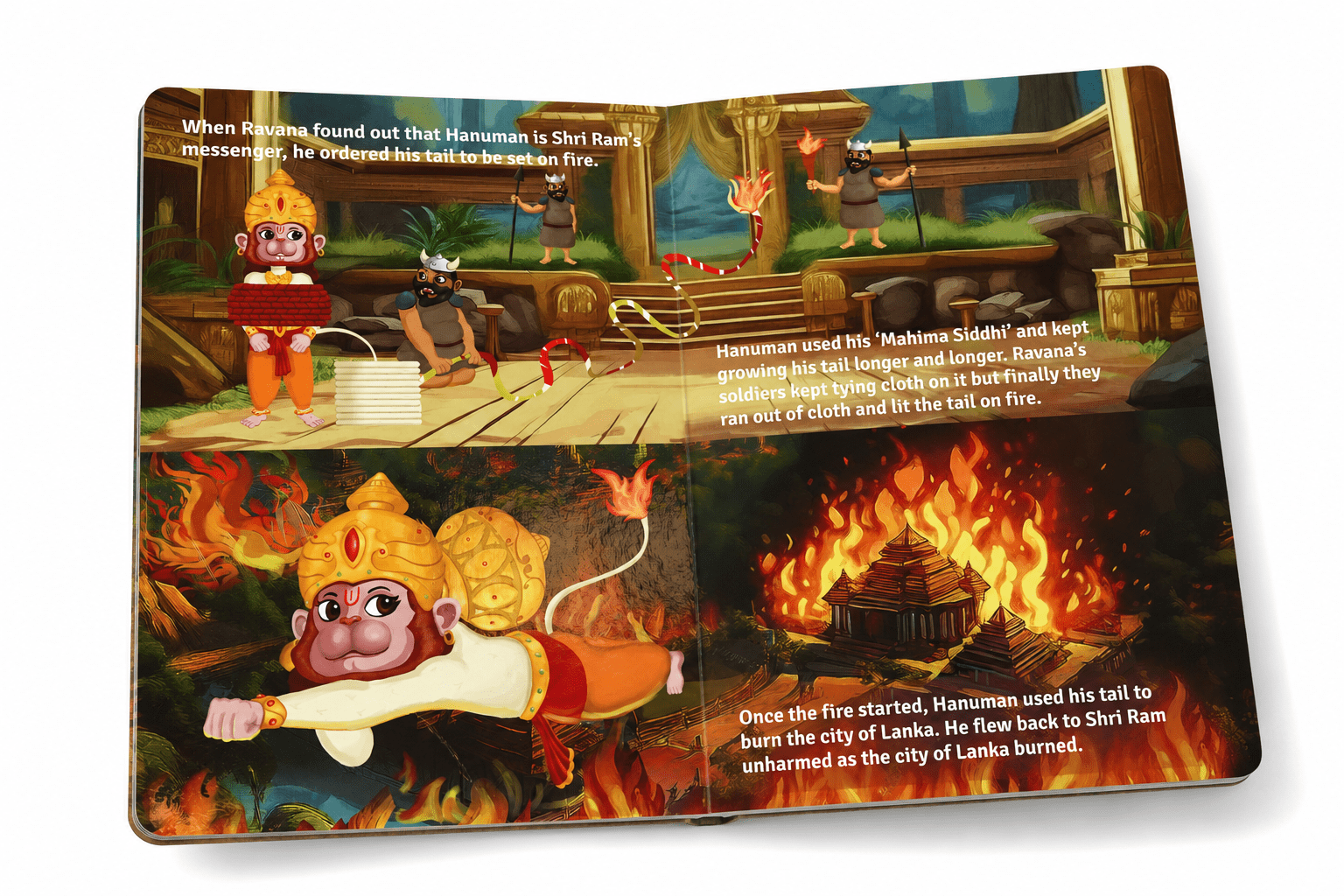 The Book of Hanuman | Stories and Adventures of Hanumanji | Board book | Made for all Ages 0-99 | - Spectra Mom