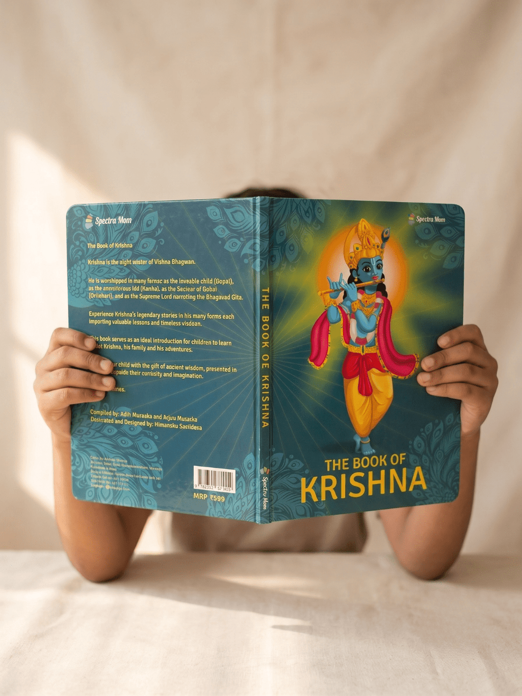 The Book of Krishna | Stories and Adventures of Lord Krishna | Board Book | Made for all Ages 0-99 | - Spectra Mom