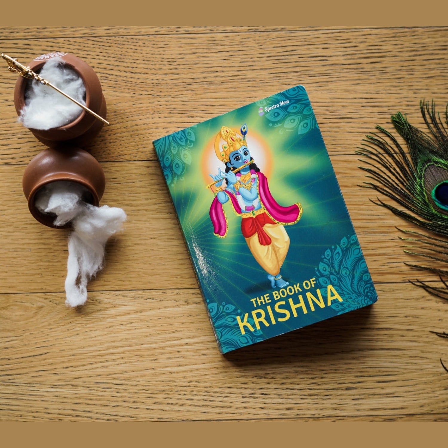 The Book of Krishna | Stories and Adventures of Lord Krishna | Board Book | Made for all Ages 0 - 99 | - Spectra Mom