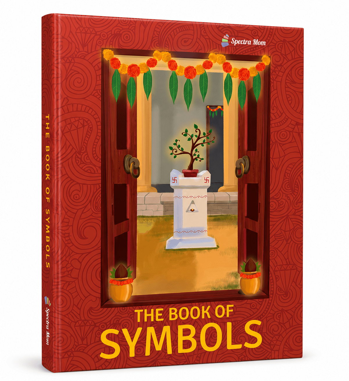 The Book of Symbols | 16 Sanatana Dharma Symbols Illustrated and Explained | Board Book | Made for Ages 4-99 - Spectra Mom