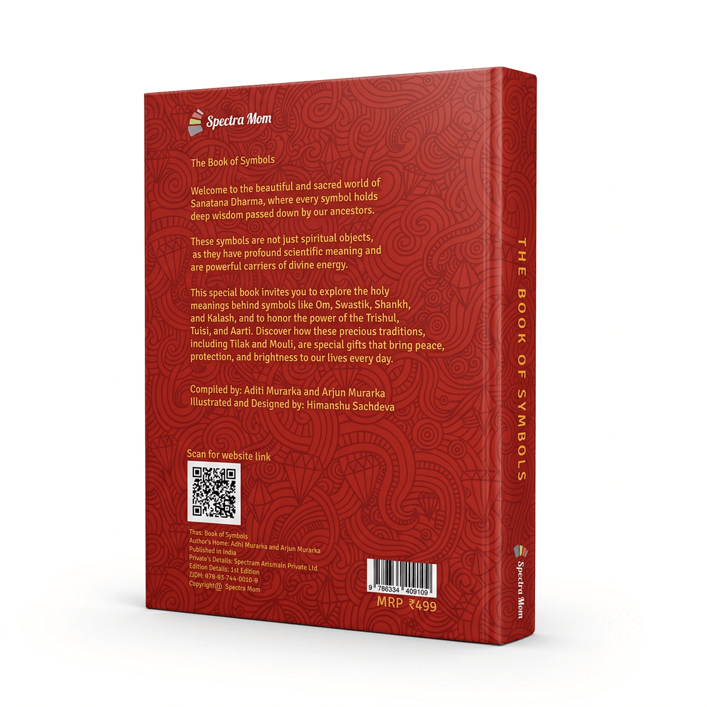 The Book of Symbols | 16 Sanatana Dharma Symbols Illustrated and Explained | Board Book | Made for Ages 4-99 - Spectra Mom