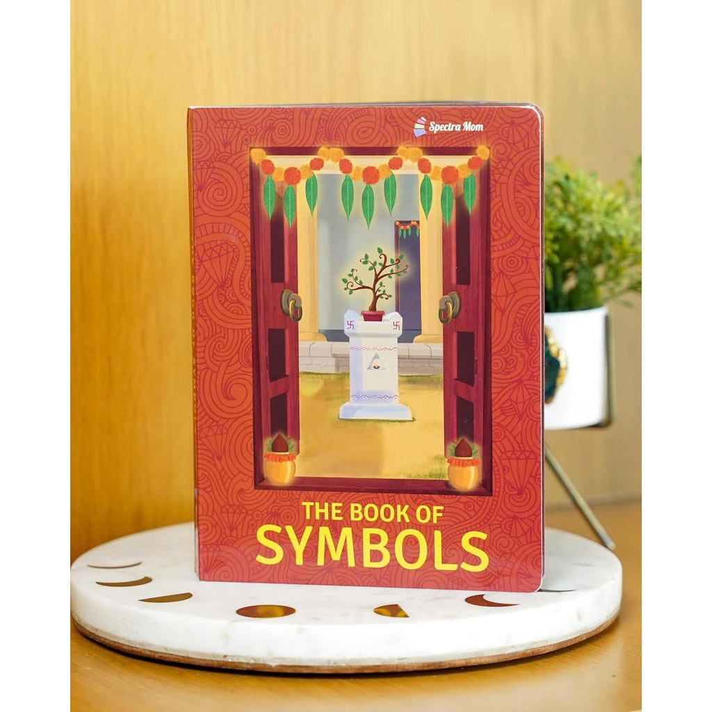 The Book of Symbols | 16 Sanatana Dharma Symbols Illustrated and Explained | Board Book | Made for Ages 4 - 99 - Spectra Mom