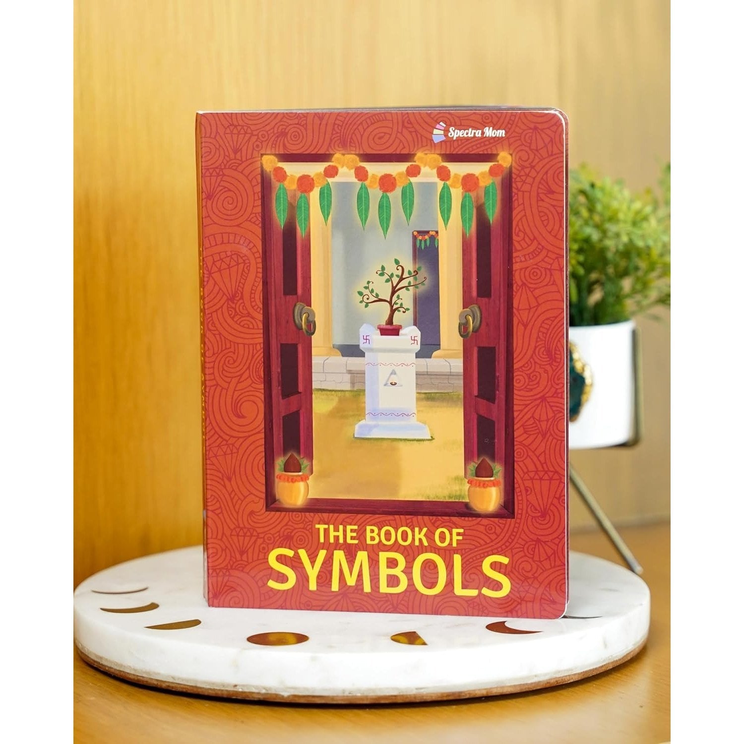 The Book of Symbols | 16 Sanatana Dharma Symbols Illustrated and Explained | Board Book | Made for Ages 4 - 99 - Spectra Mom