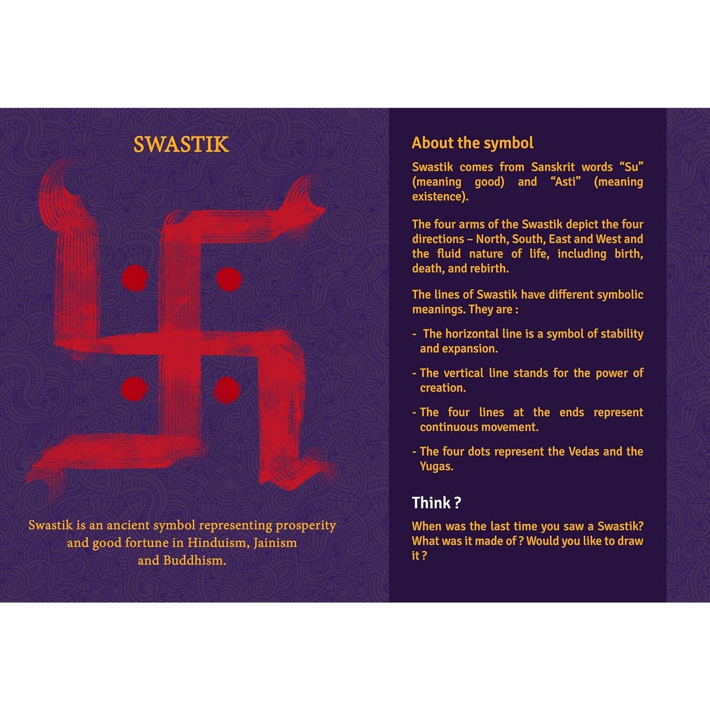 The Book of Symbols | 16 Sanatana Dharma Symbols Illustrated and Explained | Board Book | Made for Ages 4 - 99 - Spectra Mom