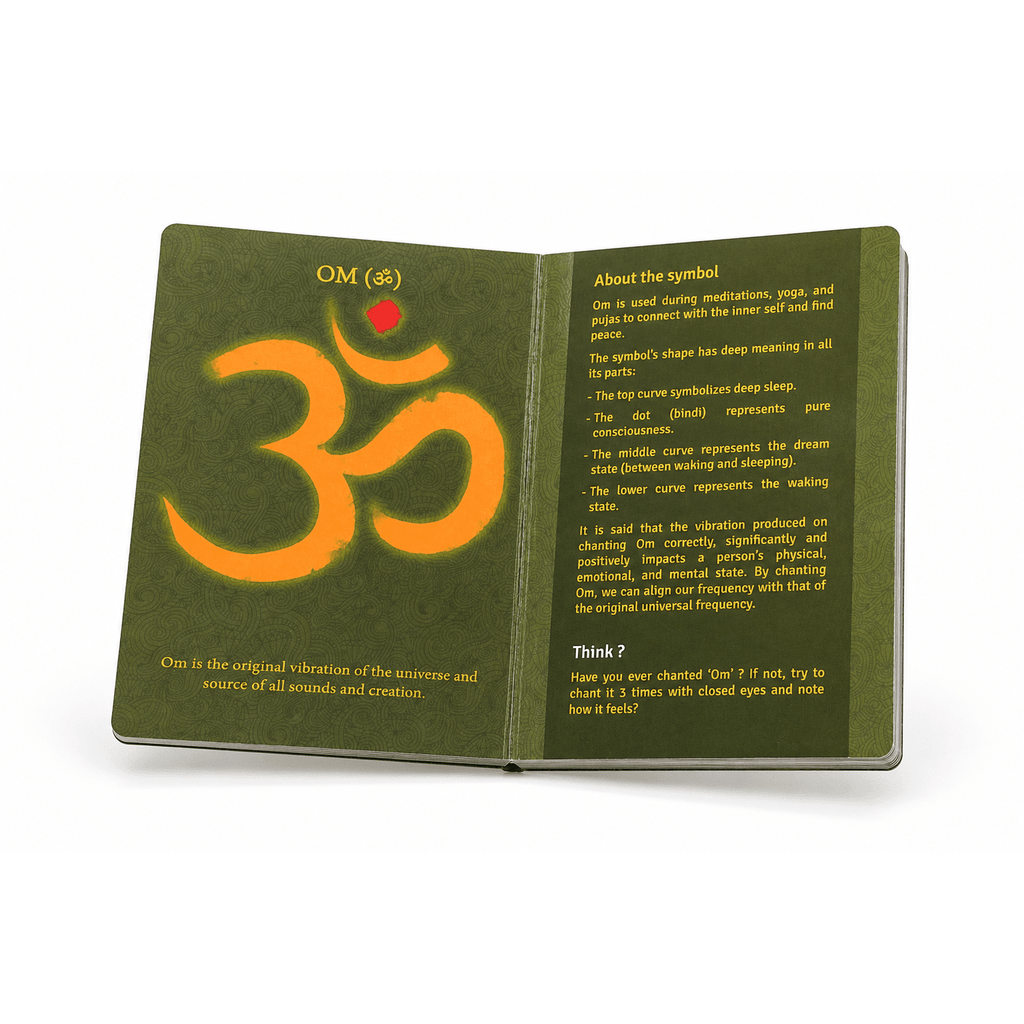 The Book of Symbols | 16 Sanatana Dharma Symbols Illustrated and Explained | Board Book | Made for Ages 4-99 - Spectra Mom