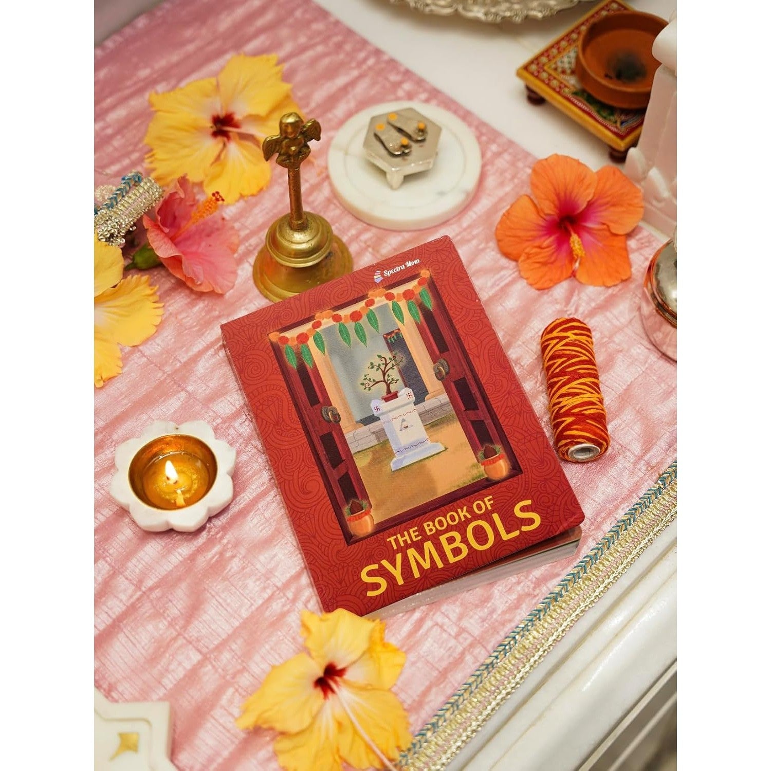 The Book of Symbols | 16 Sanatana Dharma Symbols Illustrated and Explained | Board Book | Made for Ages 4 - 99 - Spectra Mom