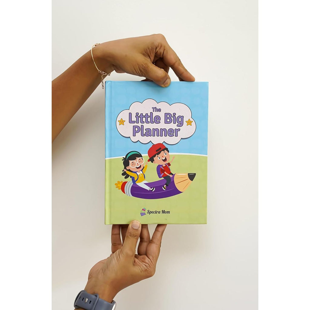 The Little Big Planner - The Ultimate Planner for Kids | For Ages 3 - 5 (Parental Use) | For Ages 6 - 8 (Collaborative Use) | For Ages 9 - 12 (Independent Use) | Practice Gratitude & Mindfulness | Daily Journal | Size A5 | Hard Cover | Flat Lay Design | 90 GSM - Spectra Mom